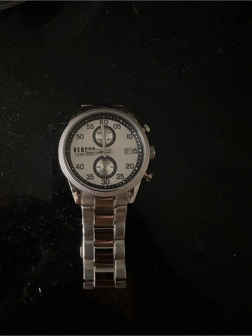 Versace Versace Silver and White Men's Watch